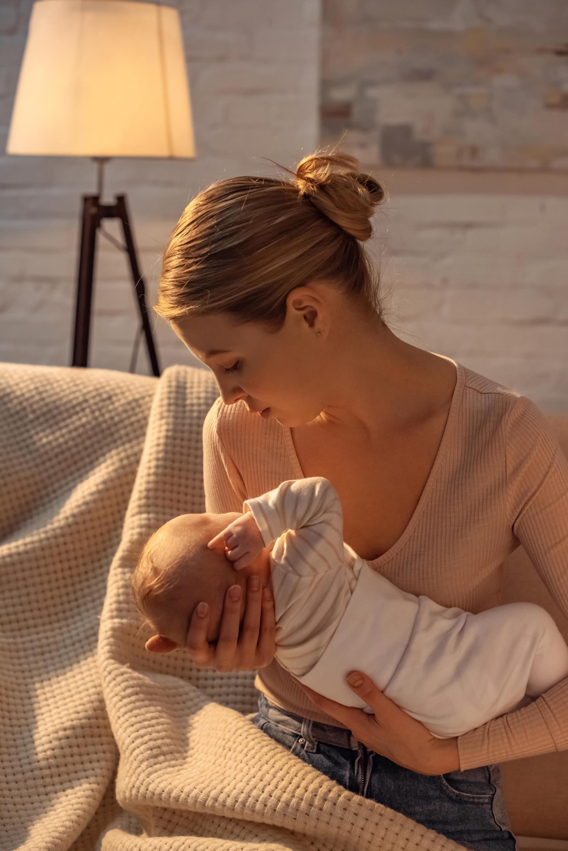 breastfeeding on sofa