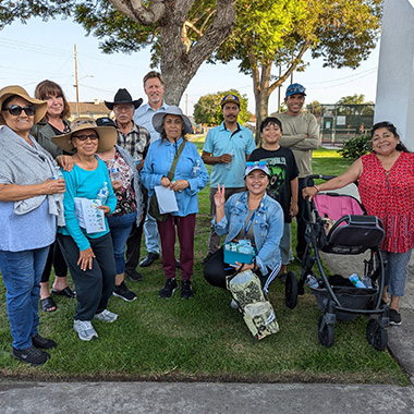 1x1 Oceanside Walk and Talk participants enjoy Landes Park