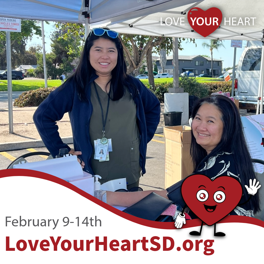 love your heart site volunteer giving blood pressure screening